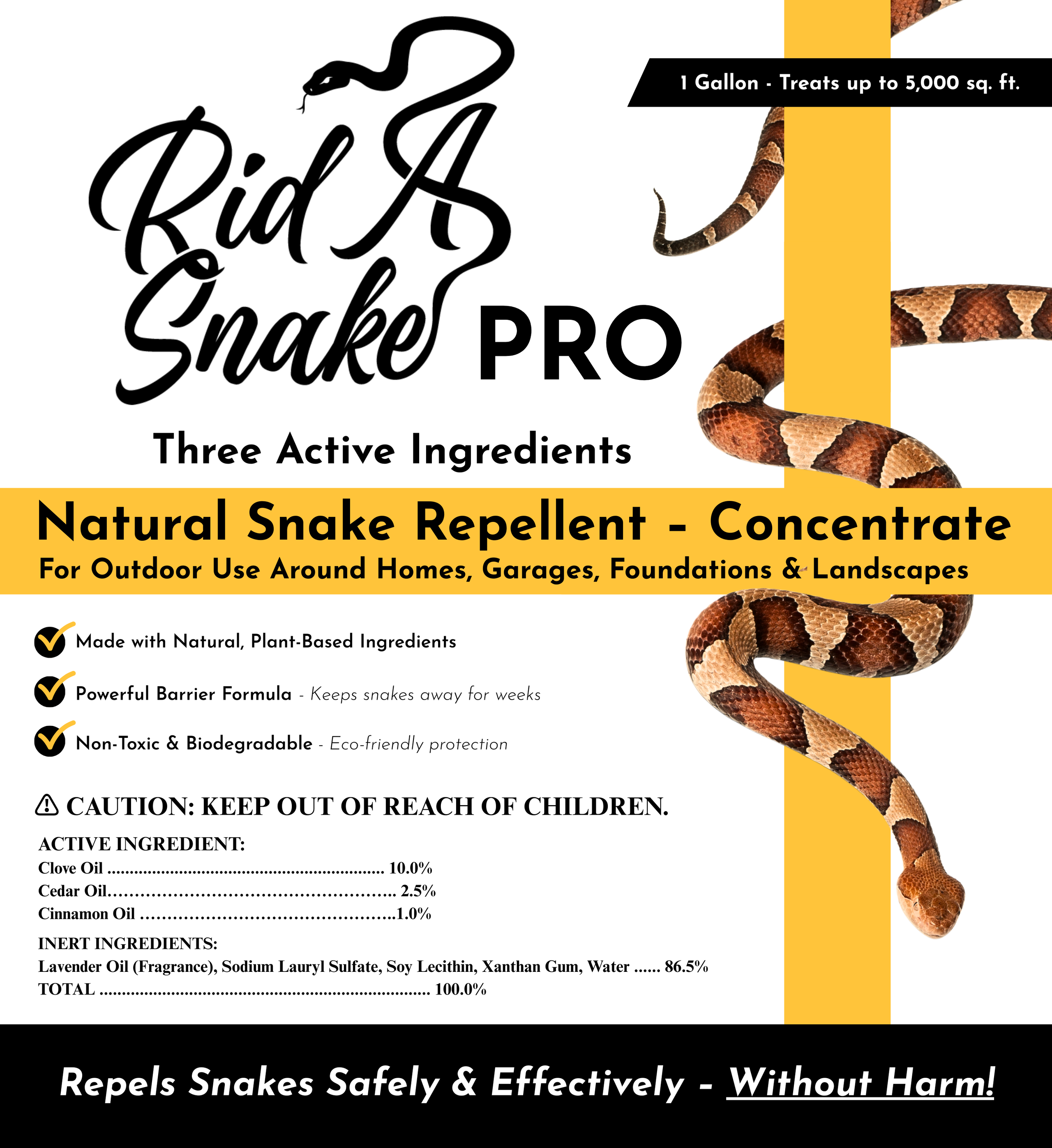 Rid A Snake PRO: Pro-Level Snake Defense for Your Home (1 gal.)